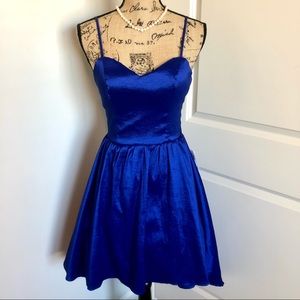 Royal Blue B. Darlin Formal High Low Sweetheart Dress